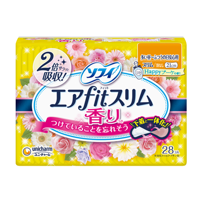 ソフィエアfitスリム(R)無香料　香りつき 多い昼～ふつうの日安心用　羽なし21cm