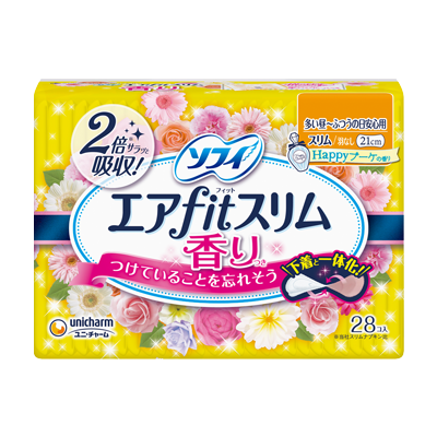 ソフィエアfitスリム(R)無香料　香りつき 多い昼～ふつうの日安心用　羽なし21cm