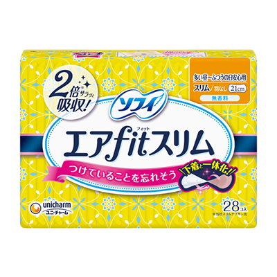 ソフィエアfitスリム(R)無香料　多い昼～ふつうの日安心用　羽なし21cm