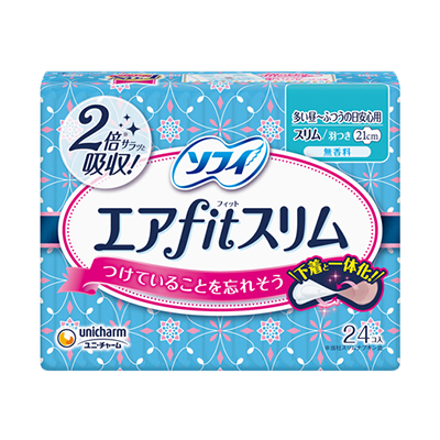 ソフィエアfitスリム(R)無香料　多い昼～ふつうの日安心用　羽つき21cm