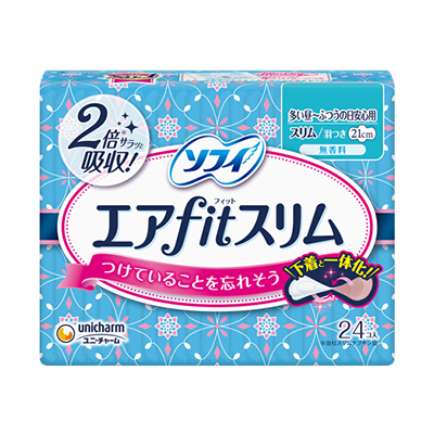 ソフィエアfitスリム(R)無香料　多い昼～ふつうの日安心用　羽つき21cm
