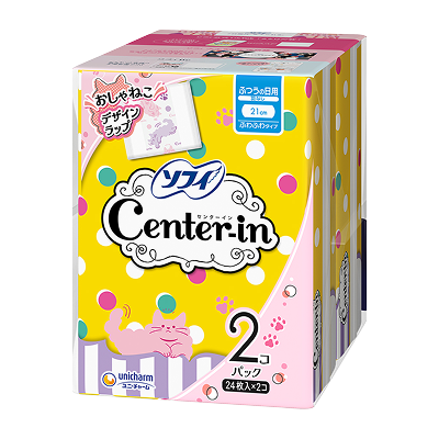 センターインふわふわタイプ ふつうの日用 羽なし 21cm