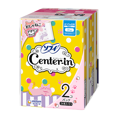 センターインふわふわタイプ ふつうの日用 羽なし 21cm