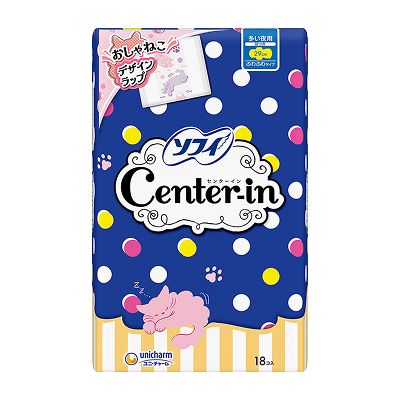 センターインふわふわタイプ 多い夜用 羽つき 29cm