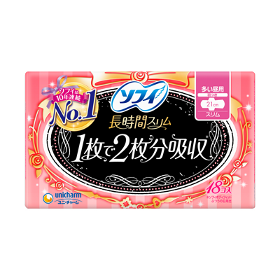 ソフィ長時間スリム　羽つき21cm