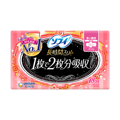 ソフィ長時間スリム　羽つき21cm