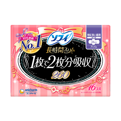ソフィ長時間スリム　羽つき25cm