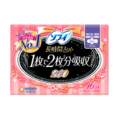 ソフィ長時間スリム　羽つき25cm