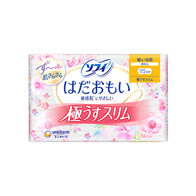 ソフィはだおもい&reg;極うすスリムタイプ　極うすスリム　軽い日用　羽なし17.5cm