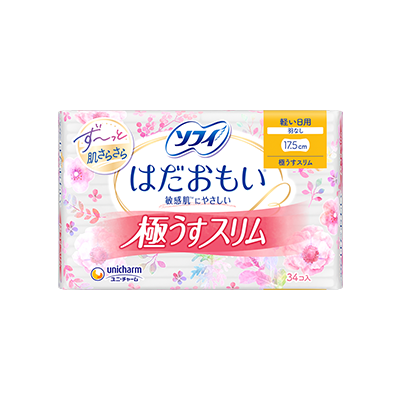 ソフィはだおもい&reg;極うすスリムタイプ　極うすスリム　軽い日用　羽なし17.5cm