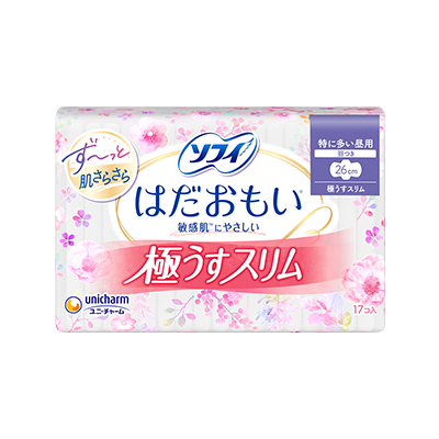ソフィはだおもい&reg;極うすスリムタイプ　極うすスリム　特に多い昼用　羽つき26cm