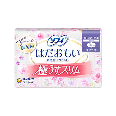 ソフィはだおもい&reg;極うすスリムタイプ　極うすスリム　特に多い昼用　羽つき26cm