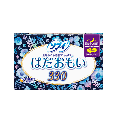 ソフィはだおもい&reg;ふんわりタイプ　はだおもい&reg;330　特に多い夜用